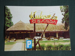 Postcard, Balatonföldvár, corn tavern restaurant, view detail