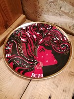 Hollóháza vésásbo Noém porcelain plate, decorative plate, wall decoration
