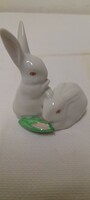 Pair of bunnies from Herend with corn