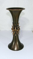 Bronze sputnik vase - the work of juried craftsman Will Károly - 24 cm
