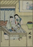 Japanese artist around 1900 : painting workshop