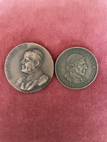 2 pcs. Bronze commemorative medal