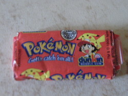Old (expired, not edible) pokemon sticker chewing gum for collection - 1999 -
