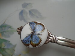 Silver-plated English butterfly teaspoon.