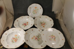 Antique Zsolnay flower plates 773