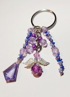 Purple crystal keychain