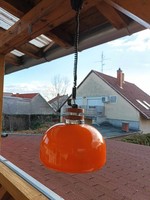 Retro orange hanging lamp - lamp