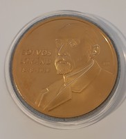 Hungarian physicist Eötvös Lóránd 24-carat gold-plated commemorative coin in unc capsule 2012