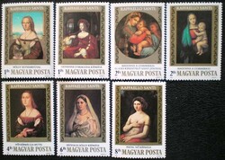 S3575-81 / 1983 paintings - raffaello stamp set postal clean
