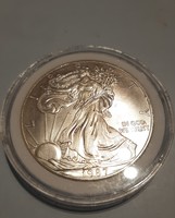 USA ezüst egy dolláros kapszulában