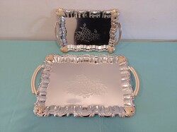 A pair of trays with a grape pattern