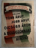 Kiskereskedők munkaversenye plakát 1948