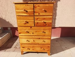 Ikeas pine chest of drawers with 7 drawers for sale. Furniture is beautiful, in like-new condition.