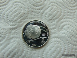 Belgium ezüst 5 ecu 1997 PP 23.12 gramm