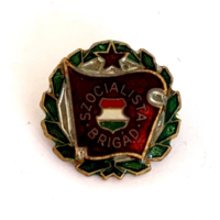 Socialist Brigade Vintage Badge Brooch From 1950s 1960s Socialist Coin Pin