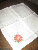 Beautiful embroidered floral damask napkin