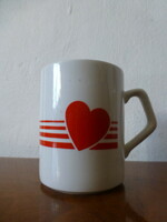Zsolnay heart-shaped, rare mug with a heart pattern