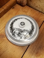 Hollóházi Jurcsák porcelán bonbonier 13 cm