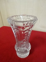 Üveg váza, vastag falú, magassága 12 cm. Jókai.