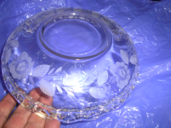 Polished glass centerpiece serving bowl