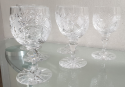 Set of 6 beautiful, polished crystal glasses 14 cm
