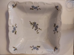 Zsolnay blue peach square serving bowl