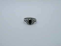 Uk0182 onyx stone silver 925 ring size 55 1/2