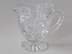Old small jug cast glass milk spout 10 cm