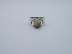 Uk0181 smoky quartz stone silver 925 ring size 53 1/2