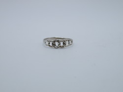UK0179 Csavart mintás ezüst 925 gyűrű méret 59 1/2