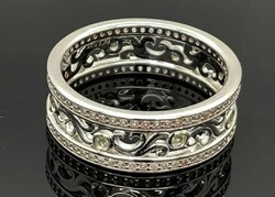 Ornamentális, mutatós peridot  köves gyűrű 925 , 56 os   - új