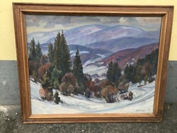 Subcarpathian oil canvas painting !!! 2