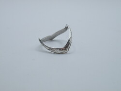 Uk0185 herringbone pattern silver 925 ring size 56 1/2