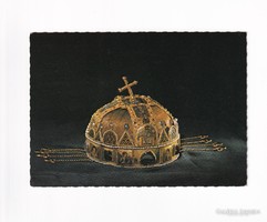 Hungarian Holy Crown postcard 1988