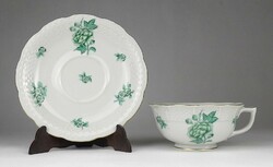 1Q344 Herend porcelain tea cup with old green Eton pattern
