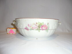 Old pink porcelain bowl, wall bowl, coma bowl - bowl with convex pattern