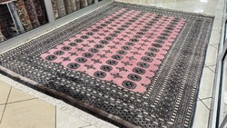 3551 Mauve Pakistani Bokhara Hand Knotted Woolen Persian Carpet 215x303cm Free Courier