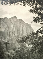Dolomitok, 1937 (fotó) régi fotó eredeti keretében - Alpok, Olaszország, hegyi tájkép