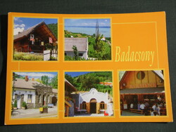 Képeslap,Balaton,Badacsony,mozaik részletek,Kisfaludy bor ház, büfé,látkép,borozó,vitorlás hajó