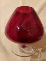 Glass glass red cognac 14x14cm