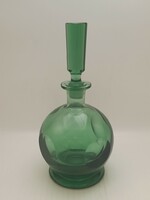 Vastagfalu, art deco, green liqueur glass with stopper, 24, cm