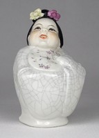 1Q349 old Japanese art deco porcelain woman figurine 10 cm