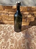 Régi csattos üveg palack - KRISTÁLY - Szent Lukács Fürdő
