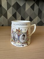 Devon ware earthenware george and queen mary - english wedding cup