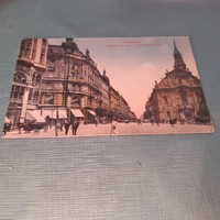 1915 Budapest Kossuth Lajos Street postcard was in circulation