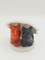 Umbrella dogs, porcelain figure, 5.2 cm