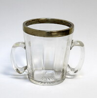 Art deco glass, ice box or bottle cooler