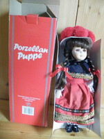 Porcelain doll (German) in box 34cm