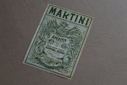 Antique old martini label drink paper label