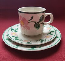 Vier jahreszeiten German porcelain breakfast set cup saucer small plate coffee tea flower pattern